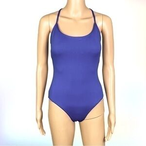 COLE of CALIFORNIA/CATALINA blue, spaghetti strap one-piece in size Small. NWOT